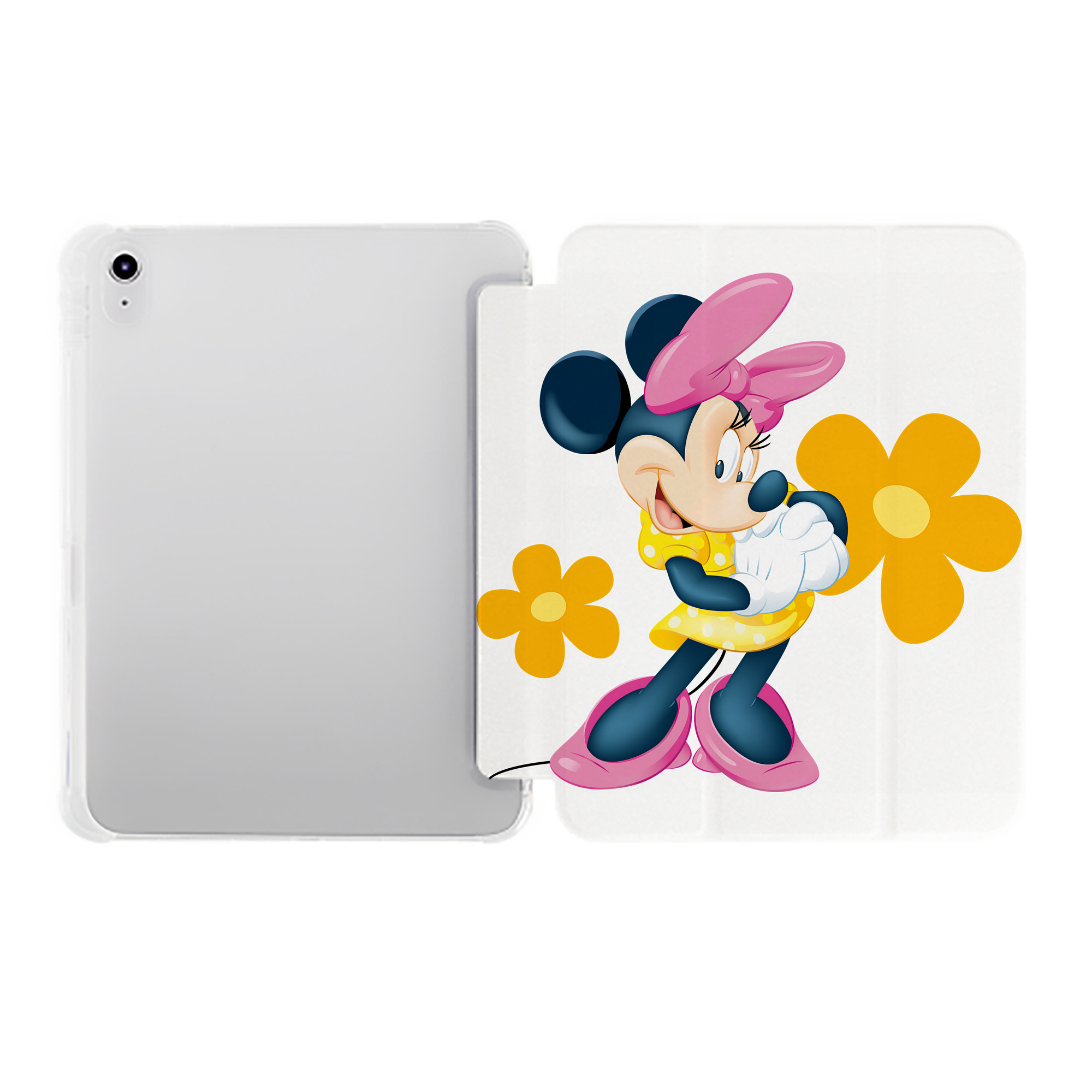 （画像用） ミッキーマウス Mickey Mouse IPad ケース ペン収納付き 三つ折りスタンド PUレザー×シリコン 対応機種9.5/10.5/10.9インチ